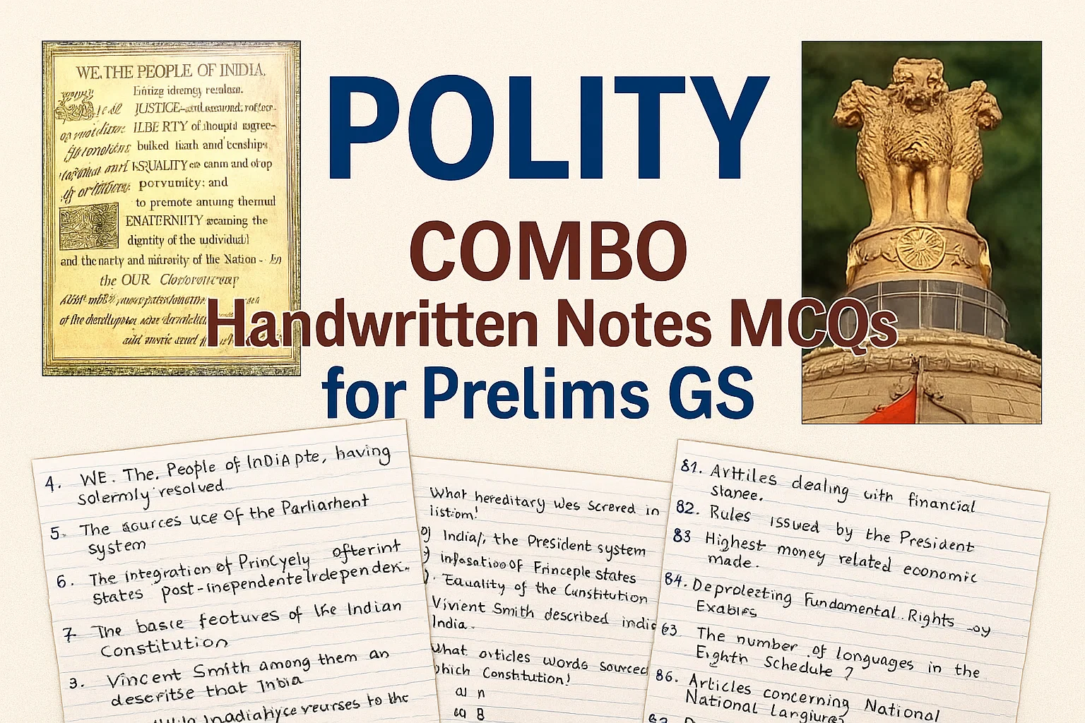 Polity Notes & MCQs Combo